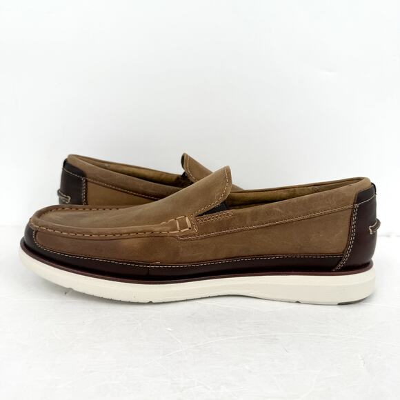 Florsheim Mens Tropics Moc Toe Venetian Loafers US 10.5 Wide Brown Leather NWOB main image 4